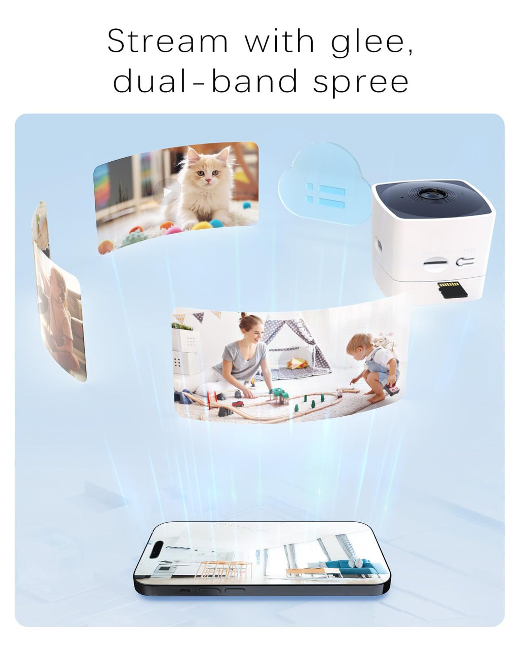 blurams Window Cameras for Home Security 5G&2.4G, 2K Security Camera Indoor, Pet Camera with Phone App, Indoor Camera w/AI Motion Detection, 2-Way Audio, Compatible with Alexa