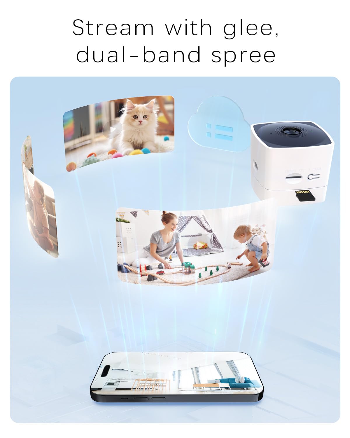blurams Window Cameras for Home Security 5G&2.4G, 2K Security Camera Indoor, Pet Camera with Phone App, Indoor Camera w/AI Motion Detection, 2-Way Audio, Compatible with Alexa