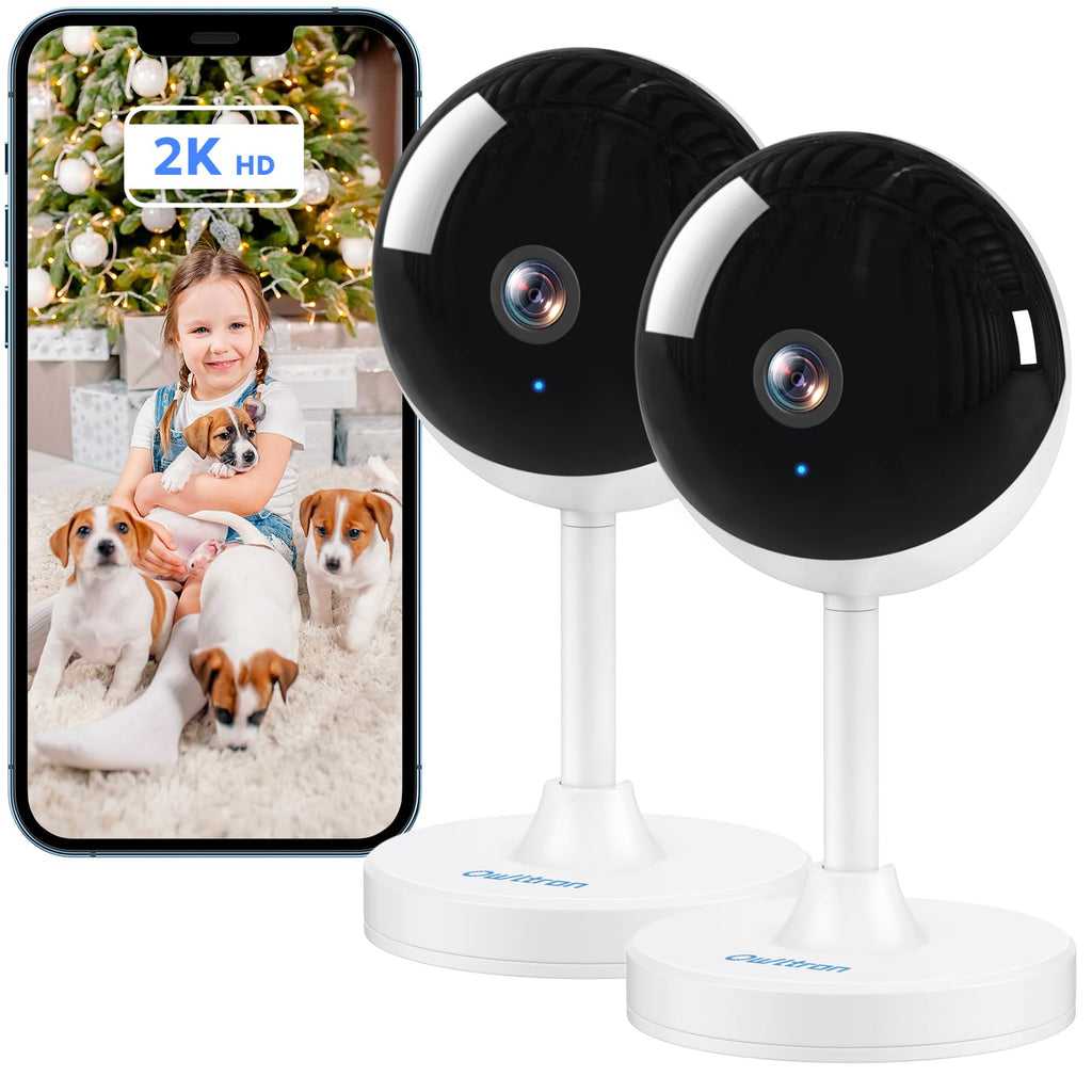owltron Indoor Security Camera, 2K 3MP Cameras for Home Security with Motion Detection, Pet Cam & Baby Monitor with Night Vision, 2.4 GHz WiFi Two-Way Talk, Cloud/SD Storage, Compatible with Alexa